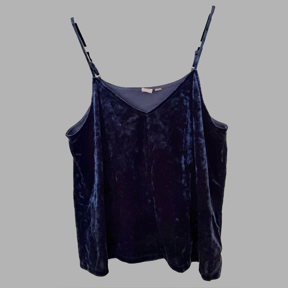 Gap Royal Blue Velour Tank Top With Adjustable Straps and a V-Neck NWOT